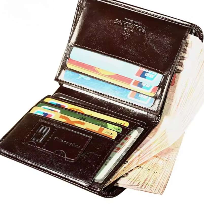 Huitich A - Express Genuine Leather Wallet for Men Classic Brown - Mumzar