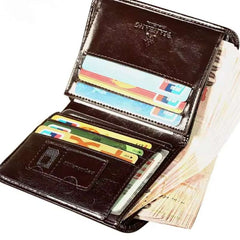 Huitich A - Express Genuine Leather Wallet for Men Classic Brown - Mumzar