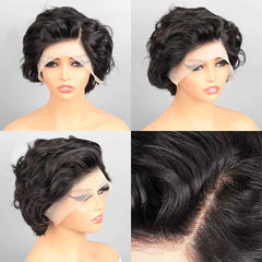 Huitich A - Express Glueless Lace Front Wigs for Women Pixie Cut Human Hair - Mumzar