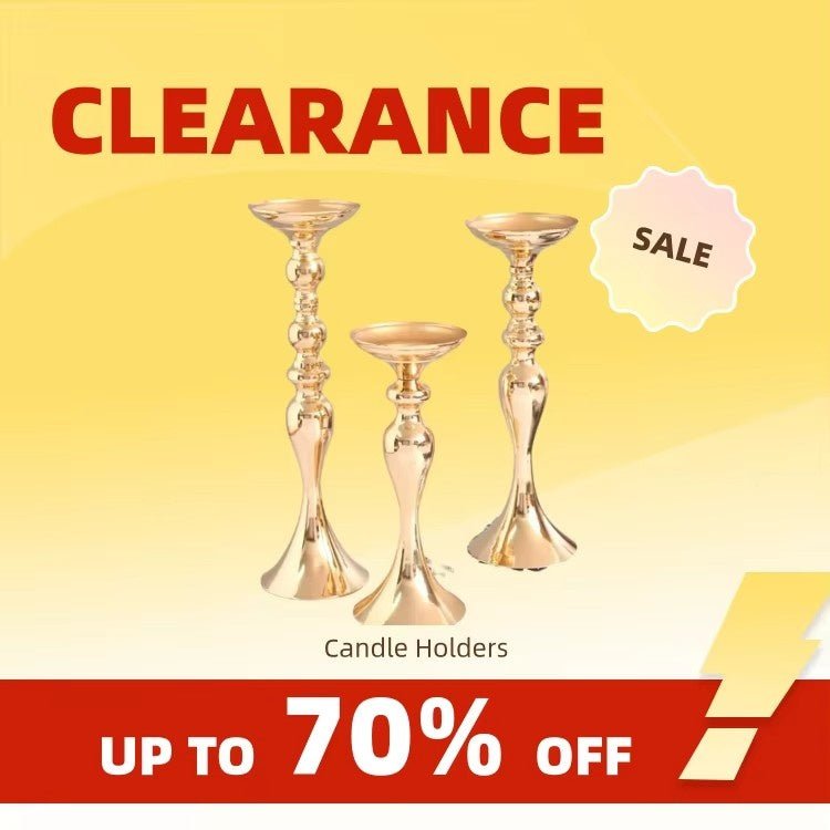 Huitich A - Express Gold Candle Holders for Centerpieces Set - Mumzar