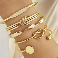 Huitich A - Express Gold Multilayer Bangles Set Elegant Jewelry - Mumzar