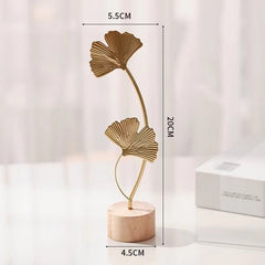 Huitich A - Express Golden Ginkgo Leaf Decor Metal Figurine - Mumzar