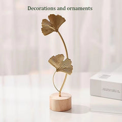 Huitich A - Express Golden Ginkgo Leaf Decor Metal Figurine - Mumzar