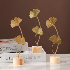 Huitich A - Express Golden Ginkgo Leaf Decor Metal Figurine - Mumzar