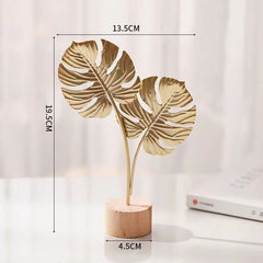 Huitich A - Express Golden Ginkgo Leaf Decor Metal Figurine - Mumzar