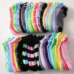 Huitich A - Express Heart Print Ankle Socks for Women - 50 Pairs - Mumzar