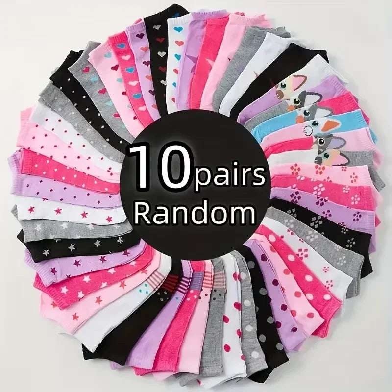 Huitich A - Express Heart Print Ankle Socks for Women - 50 Pairs - Mumzar