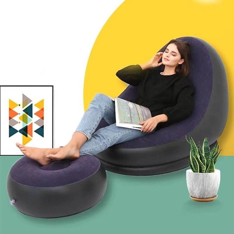 Huitich A - Express Inflatable Lazy Sofa Chair with Footrest - Mumzar