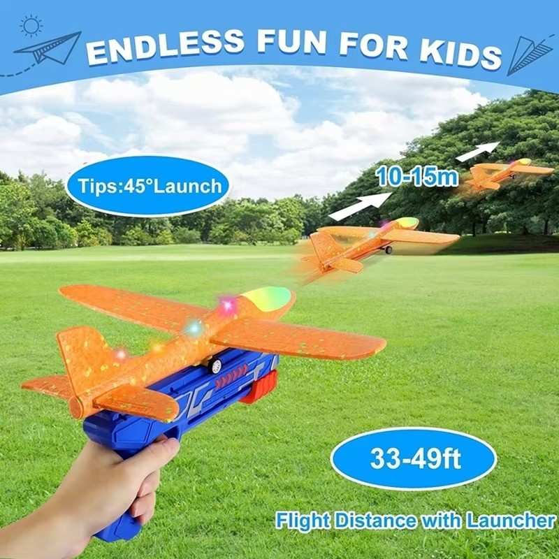 Huitich A - Express Kids Foam Glider Launcher Flying Toy - Mumzar