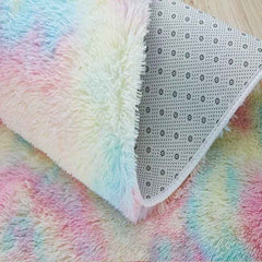 Huitich A - Express Kids Rainbow Carpet Soft Plush Rug - Mumzar
