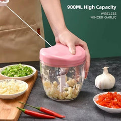 Huitich A - Express Kitchen Accessories Chopper with Pull Cord 900ML - Mumzar