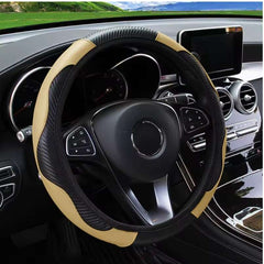 Huitich A - Express Leather Carbon Fiber Steering Wheel Cover - Mumzar