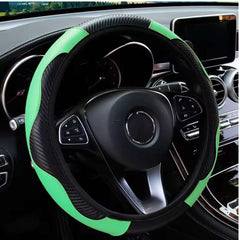 Huitich A - Express Leather Carbon Fiber Steering Wheel Cover - Mumzar