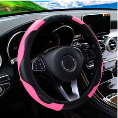 Huitich A - Express Leather Carbon Fiber Steering Wheel Cover - Mumzar