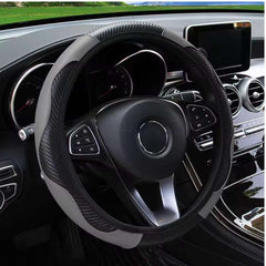 Huitich A - Express Leather Carbon Fiber Steering Wheel Cover - Mumzar