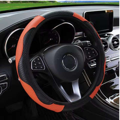 Huitich A - Express Leather Carbon Fiber Steering Wheel Cover - Mumzar