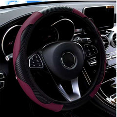 Huitich A - Express Leather Carbon Fiber Steering Wheel Cover - Mumzar
