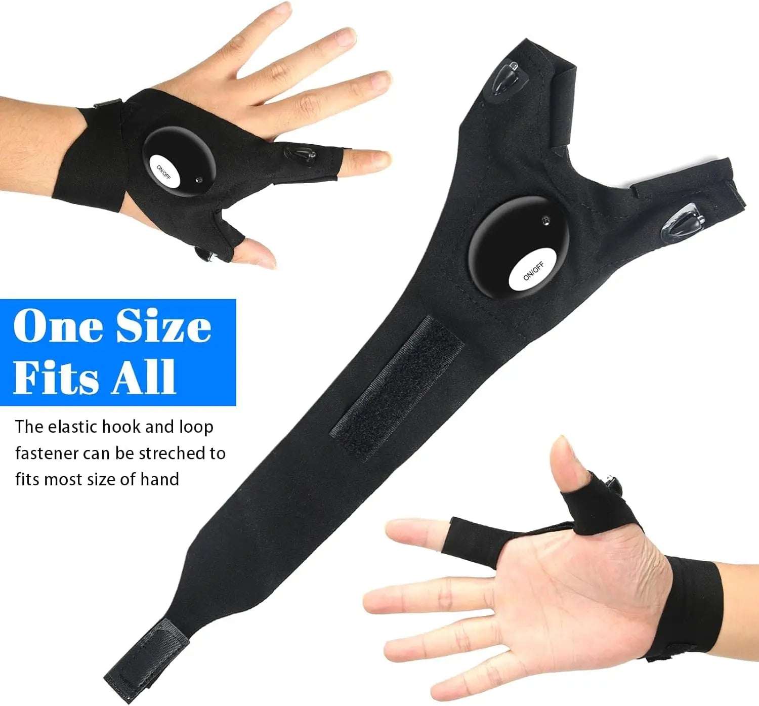 Huitich A - Express LED Half Finger Gloves for Night Fishing - Mumzar