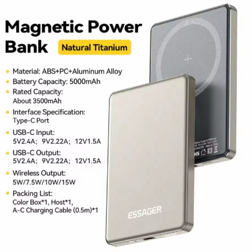 Huitich A - Express Magnetic Wireless Power Bank for iPhone 5000mAh - Mumzar