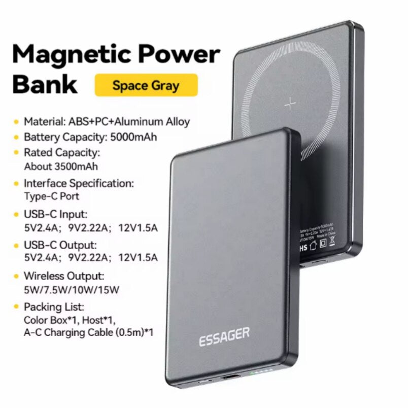 Huitich A - Express Magnetic Wireless Power Bank for iPhone 5000mAh - Mumzar