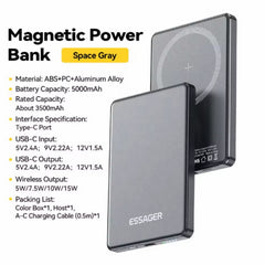 Huitich A - Express Magnetic Wireless Power Bank for iPhone 5000mAh - Mumzar