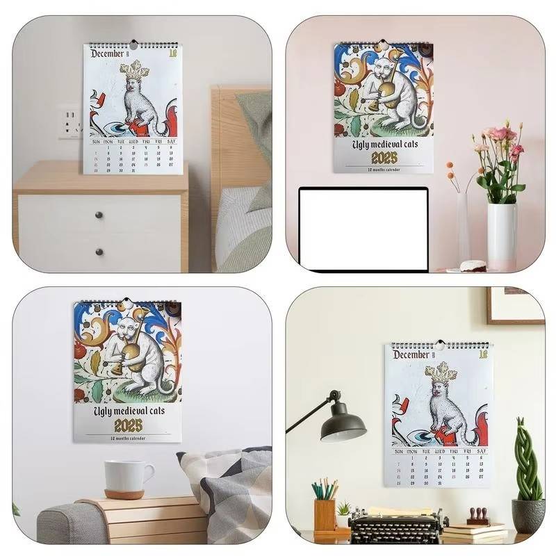 Huitich A - Express Medieval Cat Calendar 2025 Ugly Cats - Mumzar