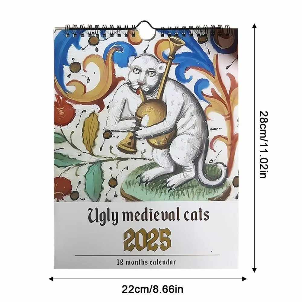 Huitich A - Express Medieval Cat Calendar 2025 Ugly Cats - Mumzar