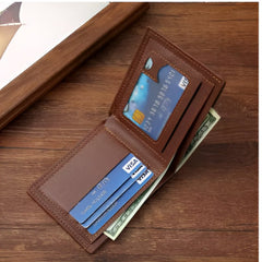 Huitich A - Express Men's Frosted Leather Wallet with Coin Pocket - Mumzar