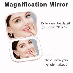 Huitich A - Express Mini Folding Vanity Mirror with Lights - Mumzar