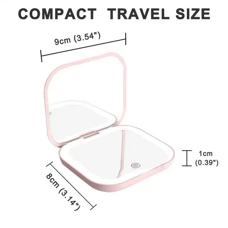 Huitich A - Express Mini Folding Vanity Mirror with Lights - Mumzar