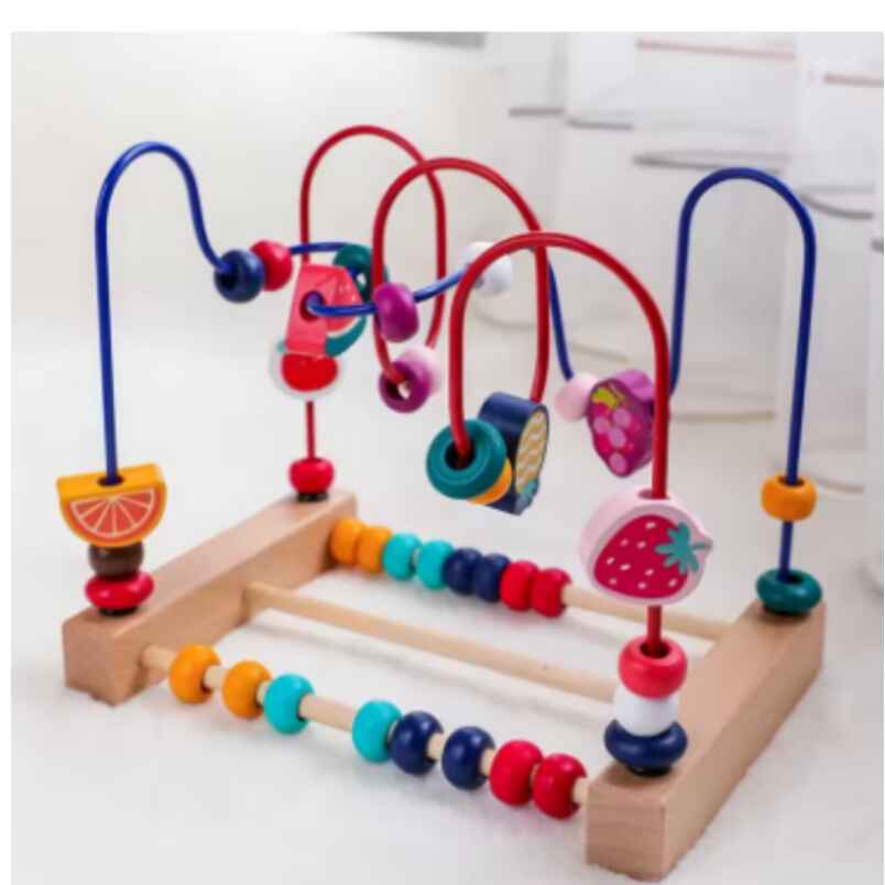 Huitich A - Express Montessori Bead Maze Toy 3 Wire Bead Wrapping - Mumzar
