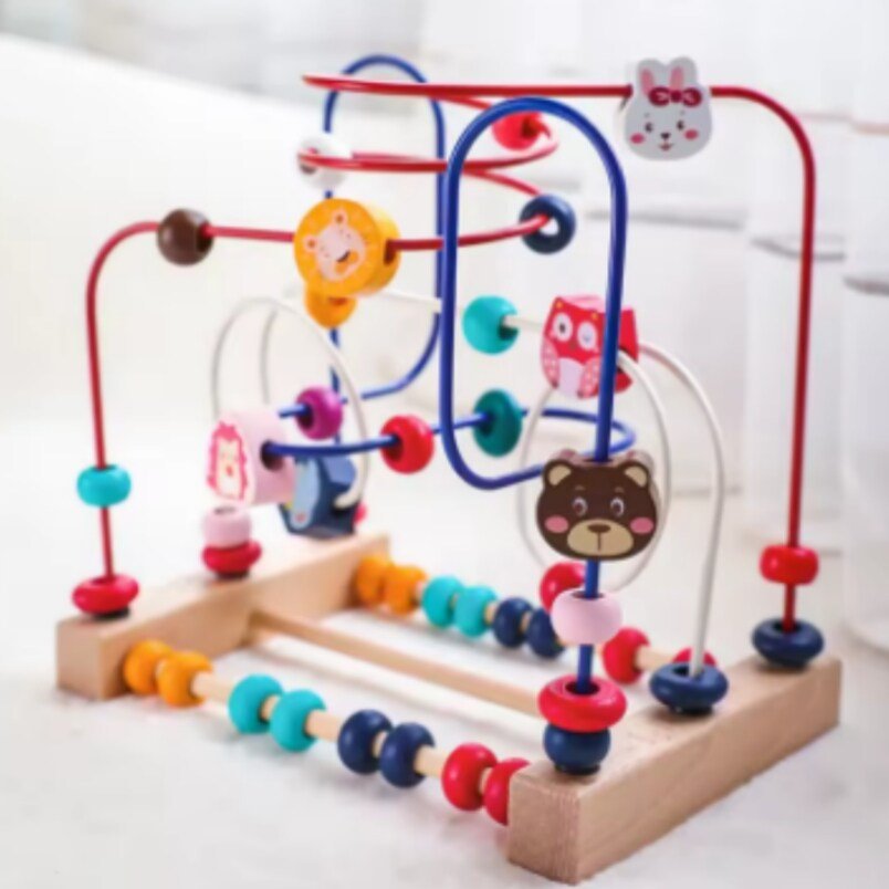 Huitich A - Express Montessori Bead Maze Toy 3 Wire Bead Wrapping - Mumzar