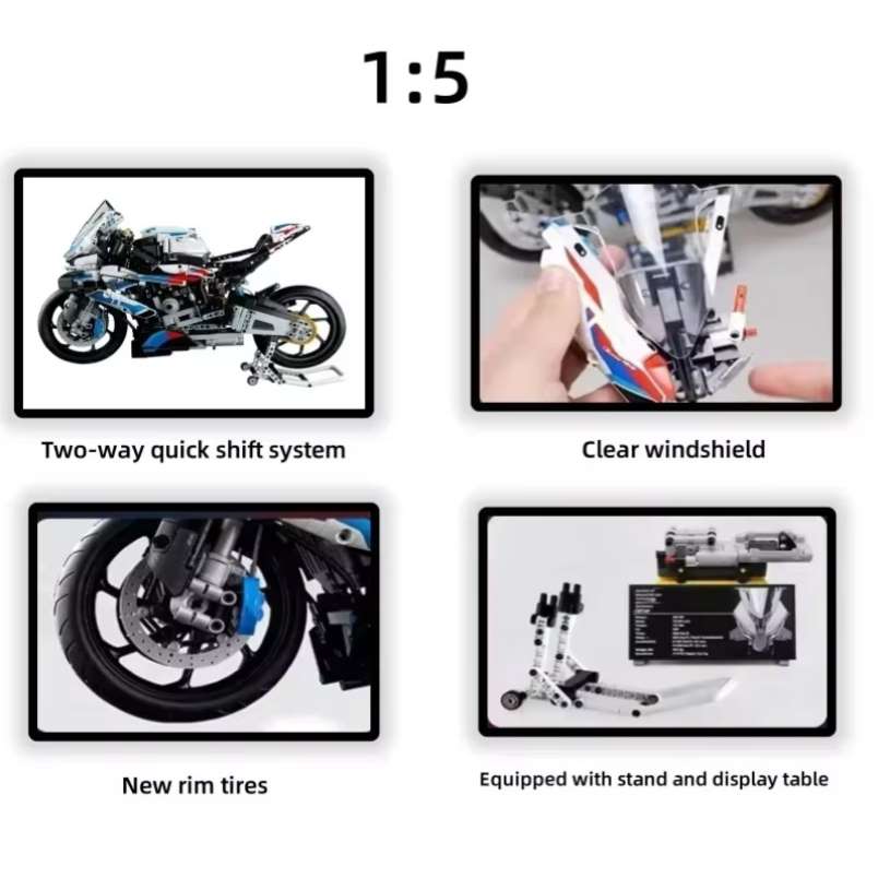 Huitich A - Express Motorcycle Building Blocks Toy Set - Mumzar