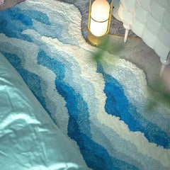 Huitich A - Express Ocean Wave Bathroom Rug VIKAMA Upgraded Material - Mumzar