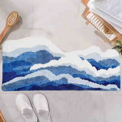 Huitich A - Express Ocean Wave Bathroom Rug VIKAMA Upgraded Material - Mumzar