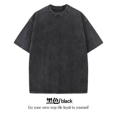 Huitich A - Express Oversized Vintage T Shirt Men Cotton Tee - Mumzar