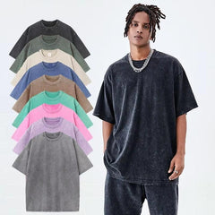 Huitich A - Express Oversized Vintage T Shirt Men Cotton Tee - Mumzar