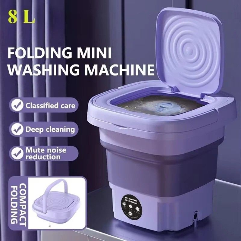 Huitich A - Express Portable Mini Washing Machine 8L Foldable - Mumzar