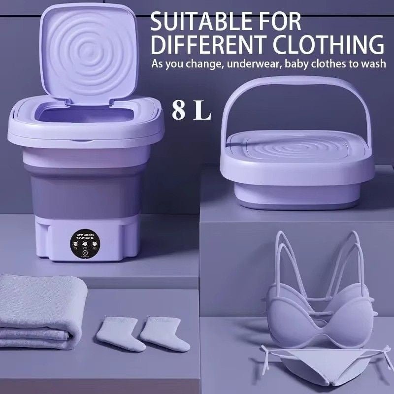 Huitich A - Express Portable Mini Washing Machine 8L Foldable - Mumzar