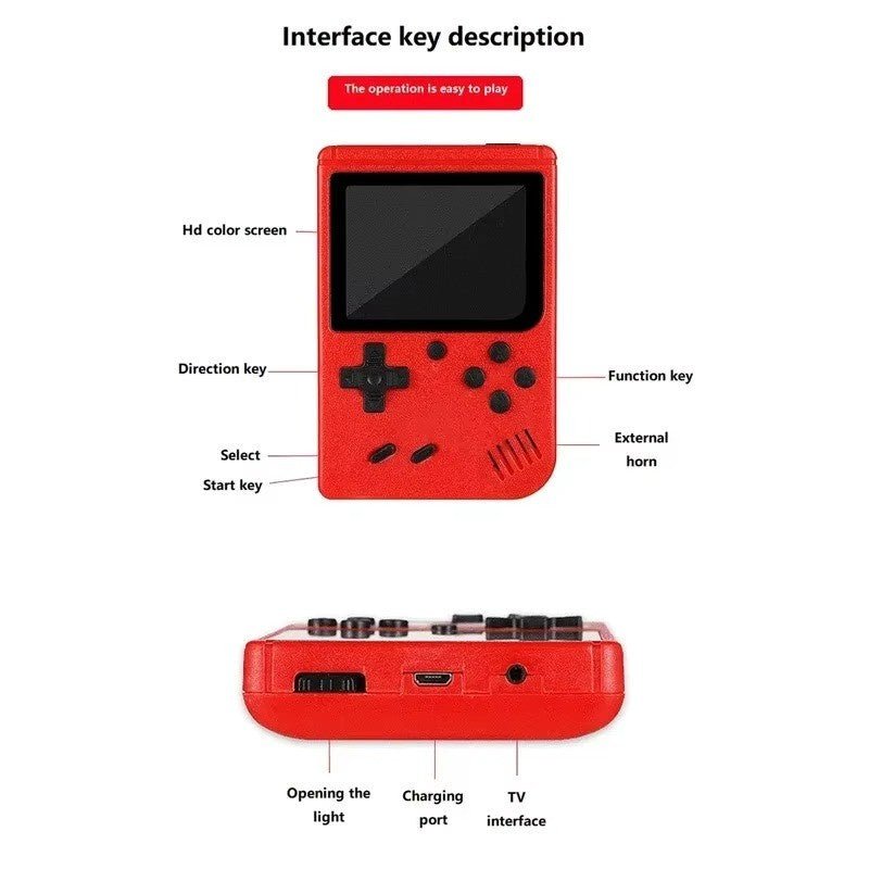 Huitich A - Express Red Classic Mini Gaming Device with 400 Games - Mumzar