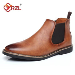 Huitich A - Express Retro Ankle Boots for Men PU Leather - Mumzar