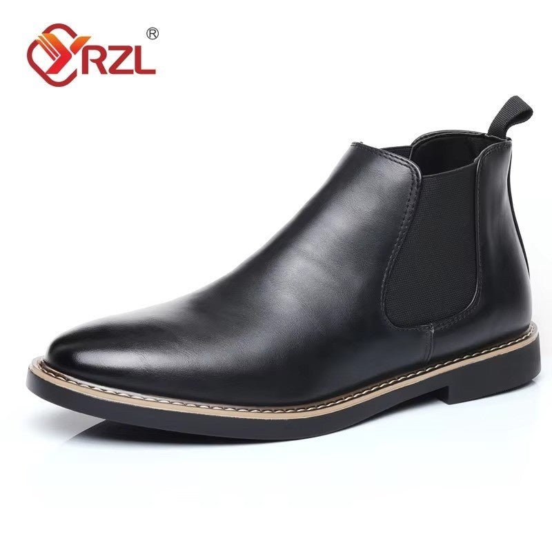 Huitich A - Express Retro Ankle Boots for Men PU Leather - Mumzar