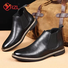 Huitich A - Express Retro Ankle Boots for Men PU Leather - Mumzar
