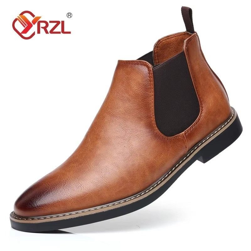 Huitich A - Express Retro Ankle Boots for Men PU Leather - Mumzar