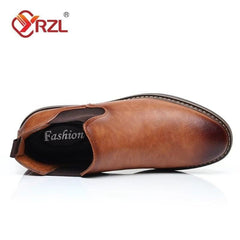 Huitich A - Express Retro Ankle Boots for Men PU Leather - Mumzar