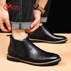 Huitich A - Express Retro Ankle Boots for Men PU Leather - Mumzar