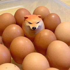 Huitich A - Express Shiba Inu Desk Decor Egg Shape PVC - Mumzar