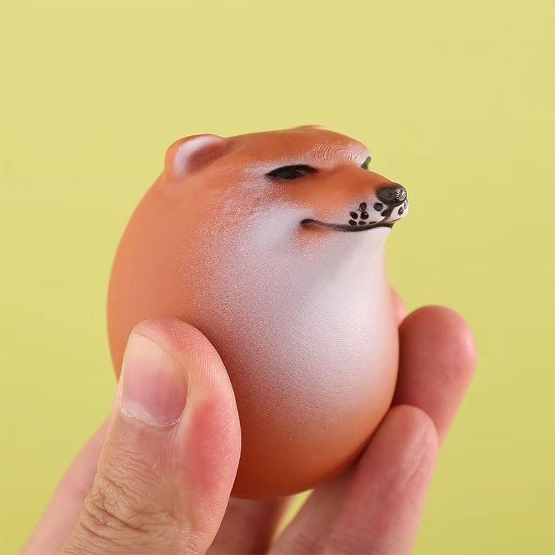 Huitich A - Express Shiba Inu Desk Decor Egg Shape PVC - Mumzar