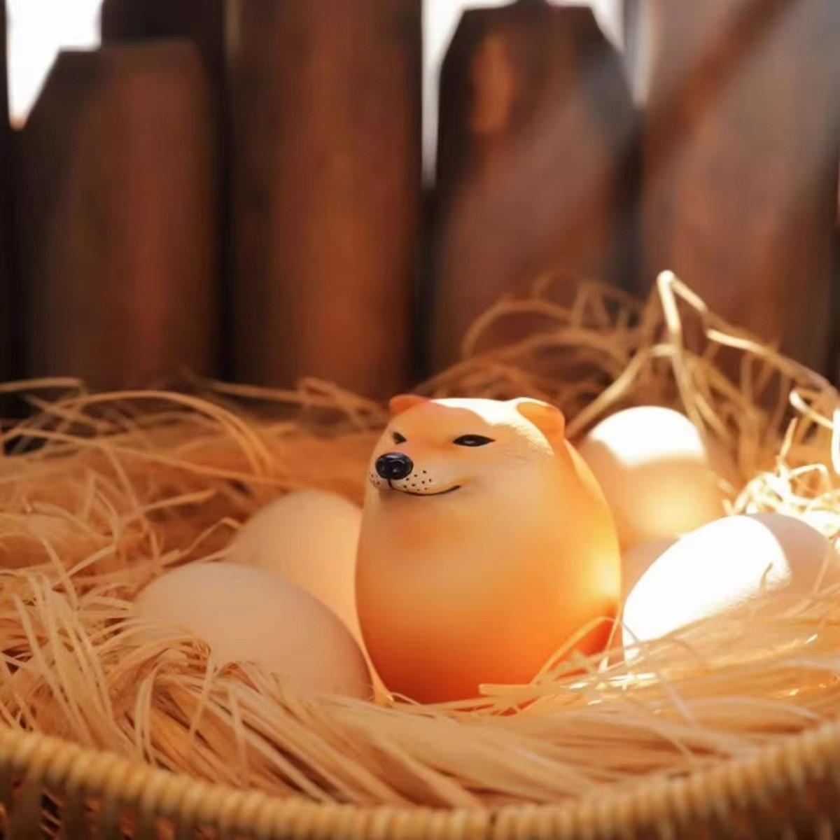 Huitich A - Express Shiba Inu Desk Decor Egg Shape PVC - Mumzar