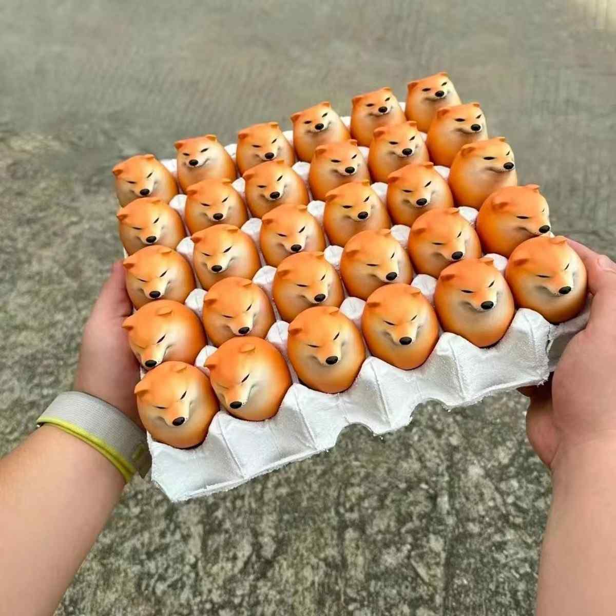 Huitich A - Express Shiba Inu Desk Decor Egg Shape PVC - Mumzar